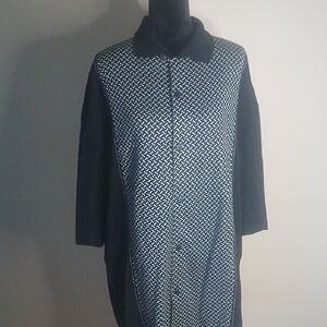 Black and White Patterned Coat